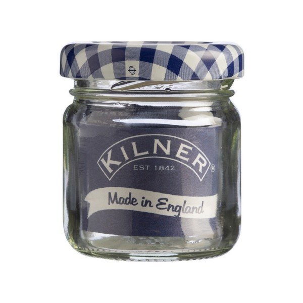Borcan din sticlă cu capac albastru Kilner Round, 43 ml-image-1