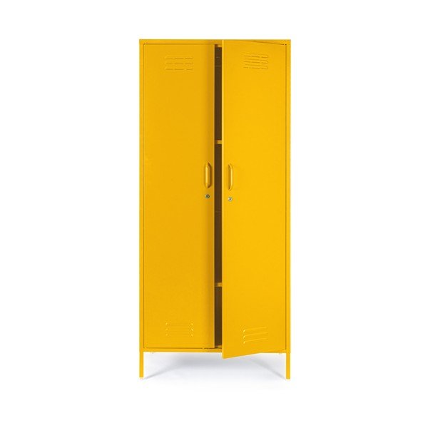 Dulap galben din metal cu încuietoare 80x185x50 cm Cambridge – Yes Everyday-image-3