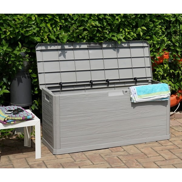 Cutie de depozitare pentru grădină gri deschis din plastic Woodys – Toomax-image-2