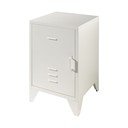 Noptieră albă din metal Bronxx - Vipack