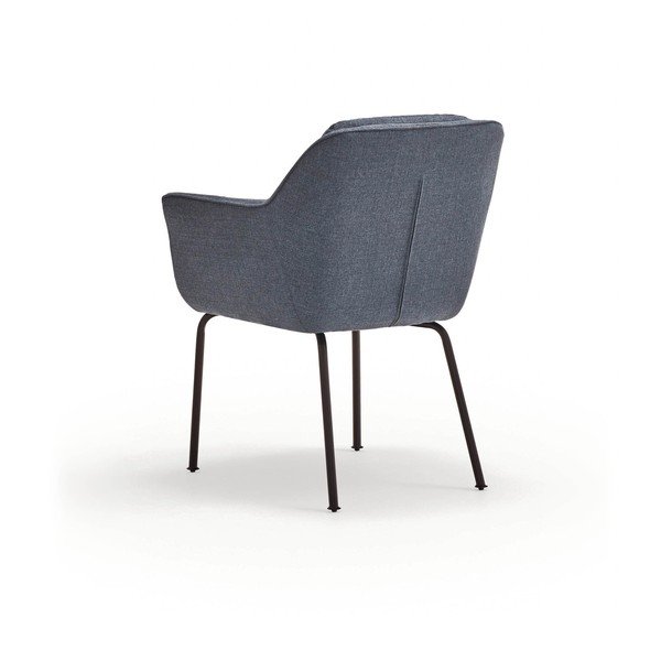 Scaun de living albastru cu cotiere tapițat Sadira – Teulat-image-4