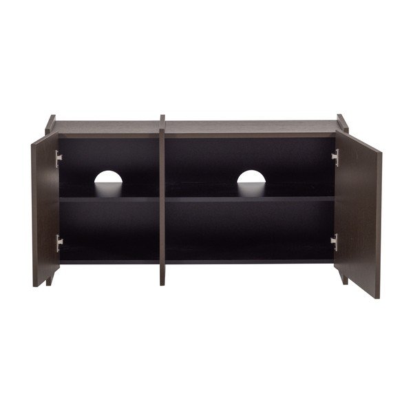 Comodă TV maro închis cu aspect de lemn de frasin 102x53x44 cm Brock – WOOOD-image-3