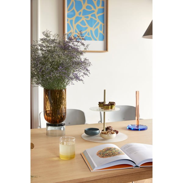 Vaza de sticlă portocalie Hübsch Amber, înălțime 32 cm-image-1