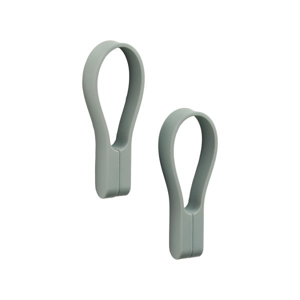 Clipsuri pentru prosoape verde prăfuit 2 buc. din silicon Loop – Zone