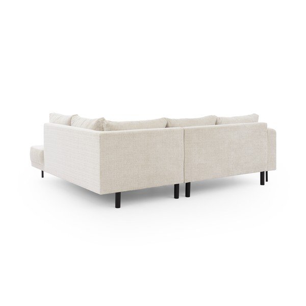 Colțar bej cu tapițerie din chenille (cu colț pe partea dreaptă/în formă de ”L”) Mauris  – Ropez-image-3