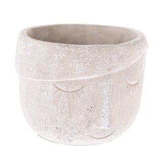 Ghiveci din beton Dakls Smiley, înălțime 9 cm, gri
