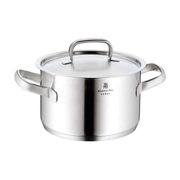 Oală din oțel inoxidabil cu capac WMF Cromargan® Gourmet Plus, ⌀ 20 cm
