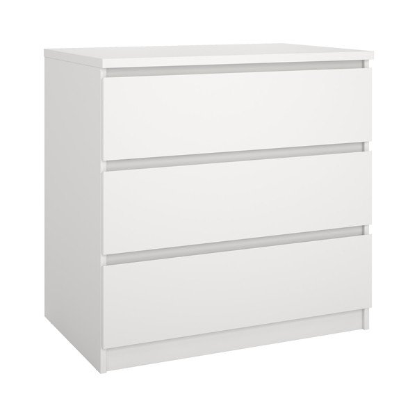 Comodă albă 77x76x50 cm Naia – Tvilum