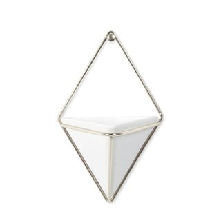Set 2 ghivece suspendate din ceramică și cadru argintiu Umbra Trigg