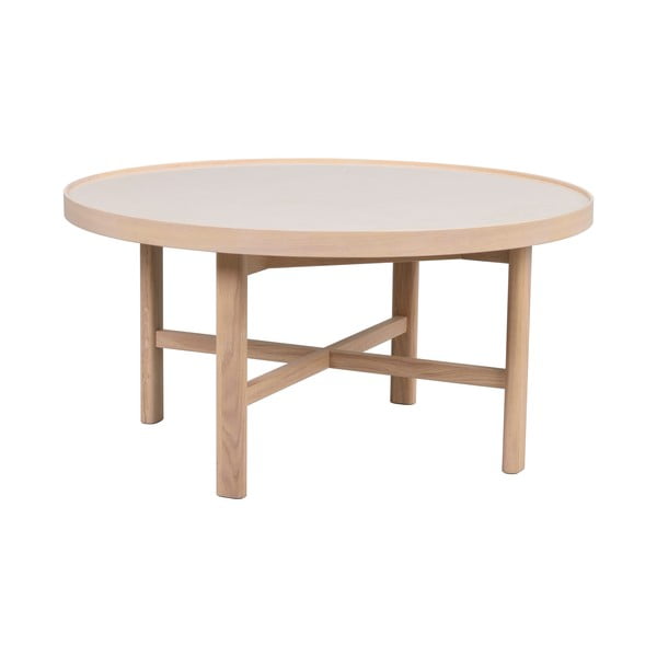 Măsuță de cafea în culoare naturală rotundă cu blat ceramic 90x90 cm Marsden – Rowico-image-2