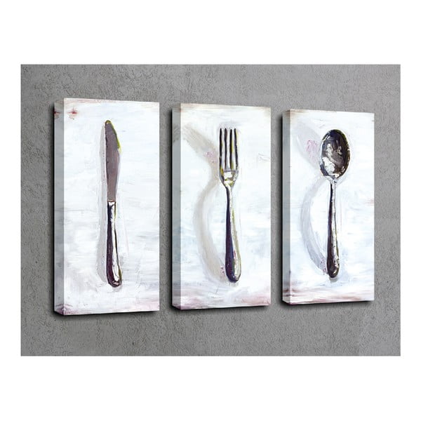 Tablou din 3 piese pe pânză Dinner-image-1