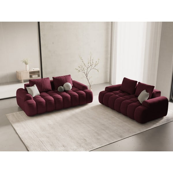 Canapea burgundy 200 cm Linz – Cosmopolitan Design-image-1