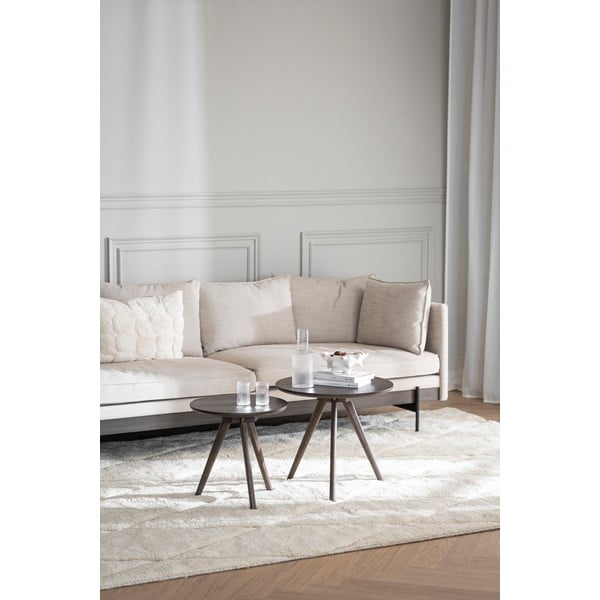 Măsuță auxiliară rotundă cu blat cu aspect de lemn de stejar ø 50 cm Yumi – Rowico-image-1