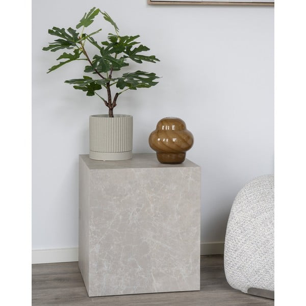 Măsuță auxiliară cu aspect de marmură 40x40 cm Prague – House Nordic-image-1