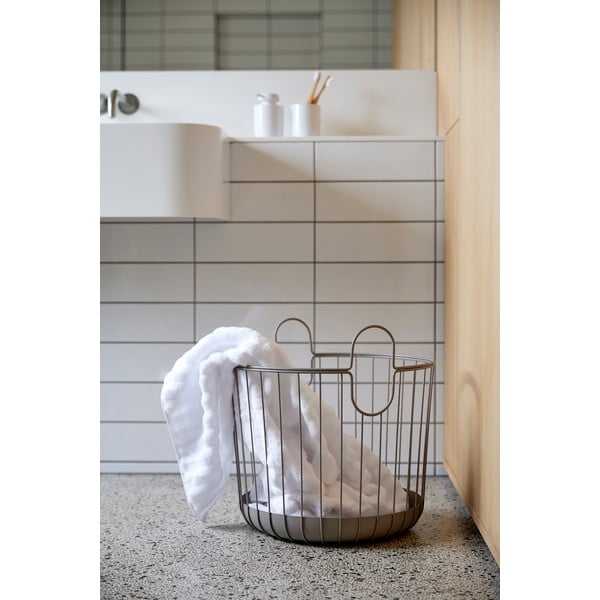 Coș de depozitare din metal Zone Inu, ø 40,6 cm, gri-image-1