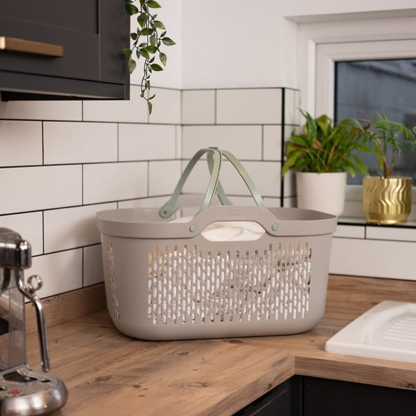 Coș de rufe maro deschis din plastic 45 l – Addis-image-2