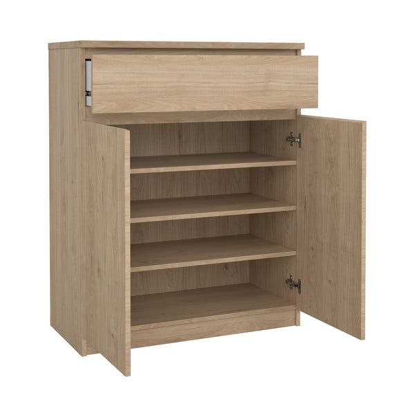 Comodă în culoare naturală cu aspect de lemn de stejar 80x100x40 cm Naia – Tvilum-image-2