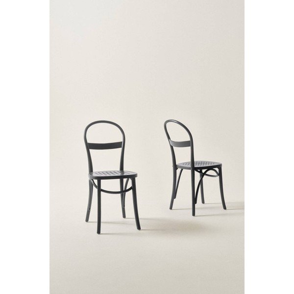 Scaune de dining negre 2 buc. din lemn de fag Rippats – Jotex-image-1
