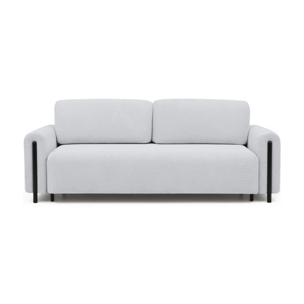 Canapea gri extensibilă/cu spațiu de depozitare cu tapițerie din țesătură bouclé 244 cm Arcadova – ELTAP