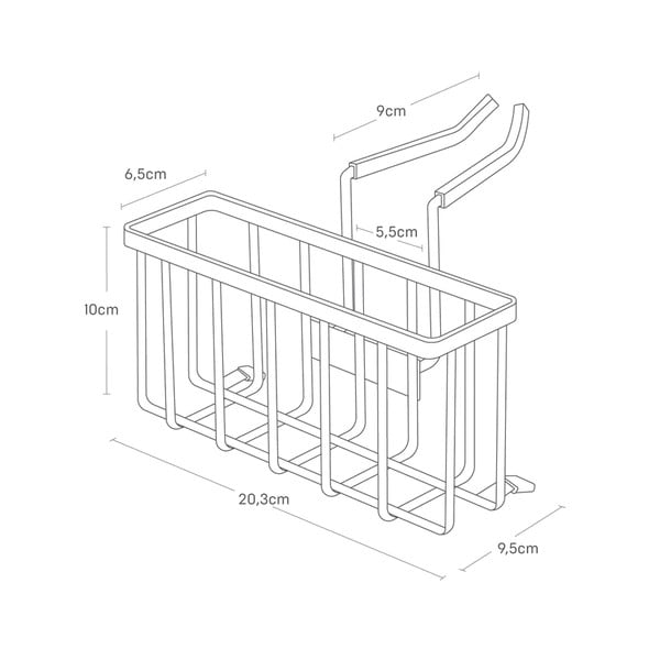 Suport pentru burete suspendat din metal – YAMAZAKI-image-4