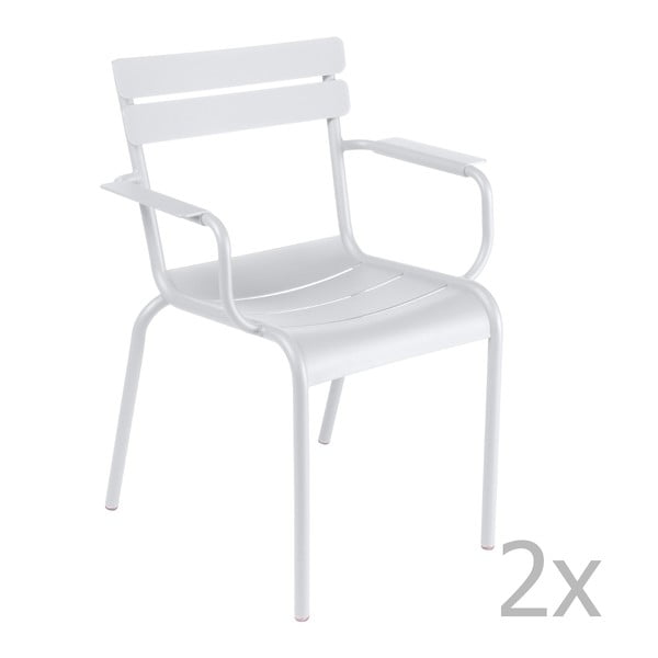 Set 2 scaune cu mânere Fermob Luxembourg, alb