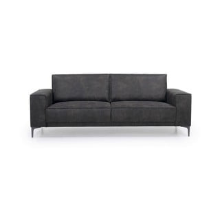 Canapea gri   din imitație de piele 224 cm Copenhagen - Scandic