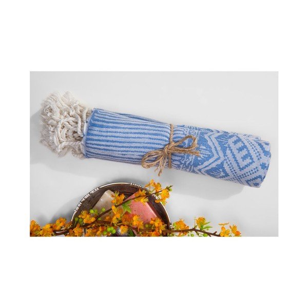 Prosop hammam Peak Blue, 95x180 cm-image-1