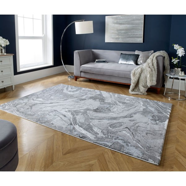 Covor gri/argintiu 160x230 cm Marbled – Flair Rugs-image-1