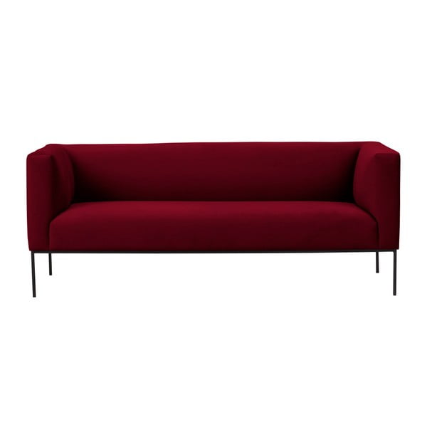 Canapea din catifea cu 2 locuri Windsor & Co Sofas Neptune, roșu