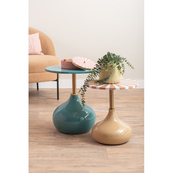 Măsuță auxiliară rotundă din metal ø 41 cm Candy Swirl – Leitmotiv-image-1