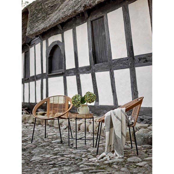 Set mobilier de grădină în culoare naturală din ratan artificial pentru 2 persoane Dudine – Bloomingville-image-1