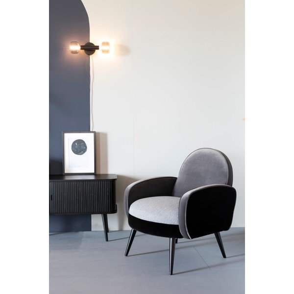 Comodă cu uși glisante Zuiver Barbier, negru-image-3