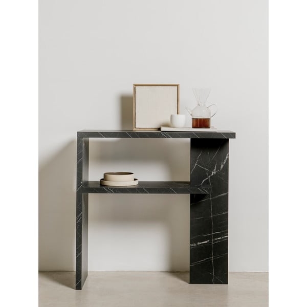 Masă consolă neagră 30x80 cm Dante – Really Nice Things-image-1