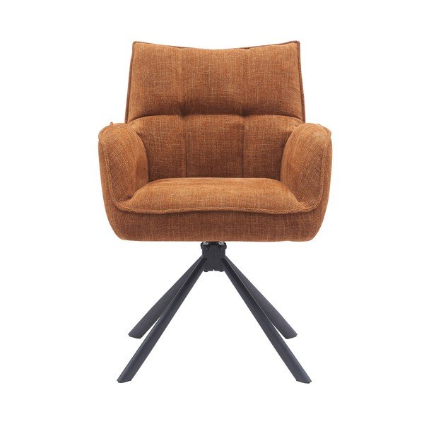 Set de scaune de sufragerie portocaliu 2 buc. tapițat Marilla – Unique Furniture-image-1