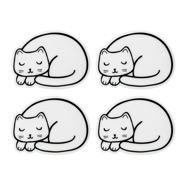 Set 4 suport pahare în formă de pisică Sass & Belle Cutie Cat