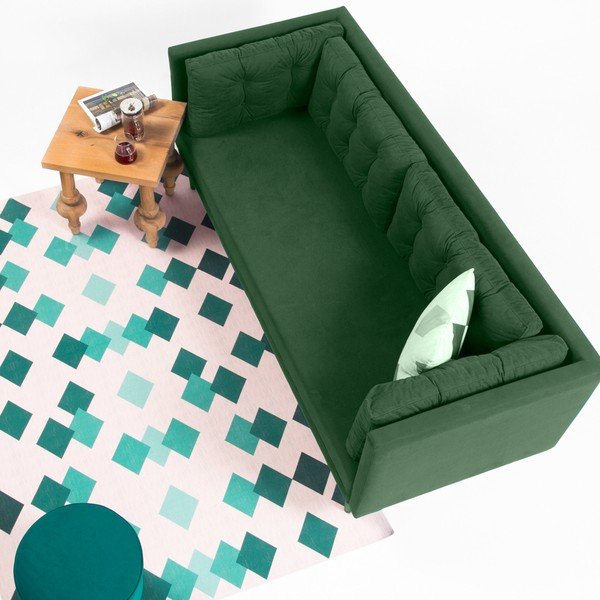 Canapea cu 3 locuri Balcab Home Eva, verde-image-1