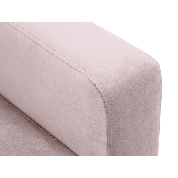 Canapea cu tapițerie din catifea Kooko Home Harmony, 158 cm, roz-image-1