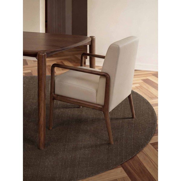 Covor maro țesut manual rotund din lână ø 200 cm Greenwich – Ted Baker-image-1