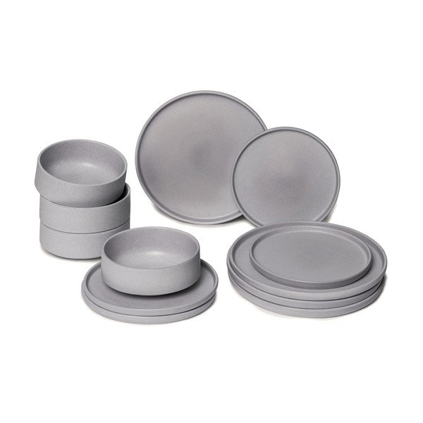 Set de 12 vase din gresie gri Bonami Selection Malia