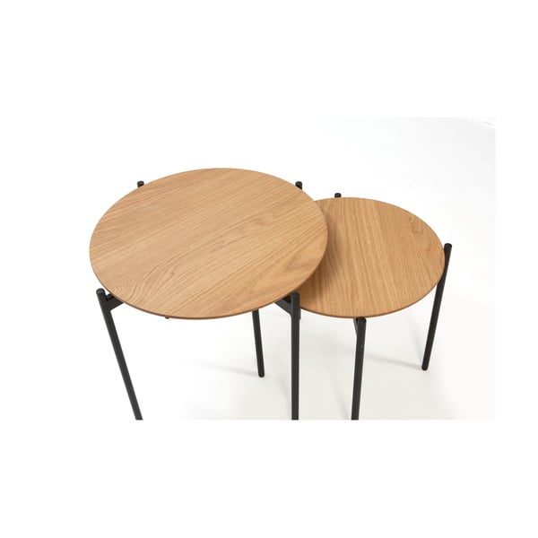 Set 2 măsuțe auxiliare în decor de lemn Markeric Piera-image-3