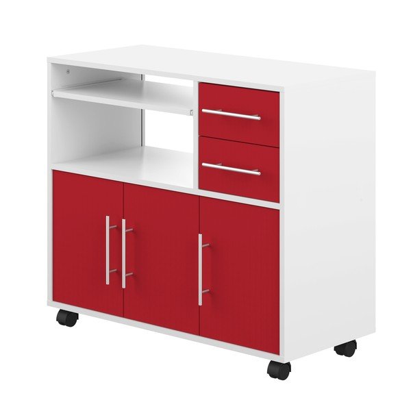 Comodă cu roți Symbiosis Marius, roșu-image-3