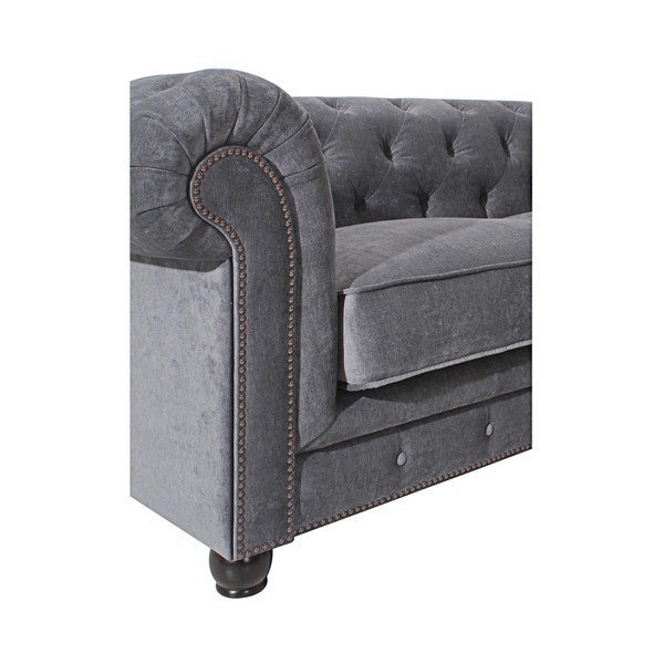 Canapea Max Winzer Orleans Velvet, 216 cm, gri-image-2