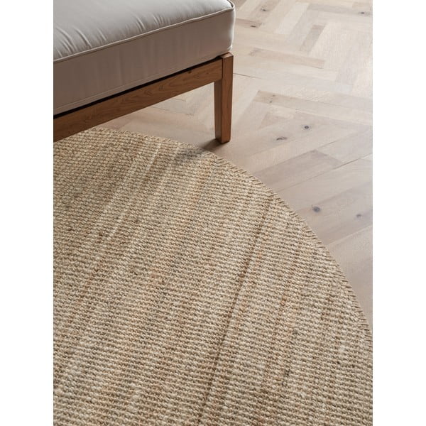 Covor taupe rotund din iută ø 160 cm Bouclé Jaipur – Hanse Home-image-2
