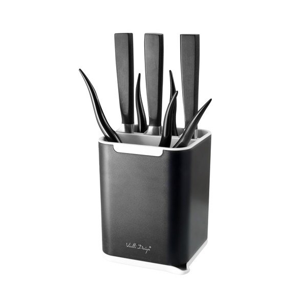 Set suport pentru tacâmuri Vialli Design Cutlery, negru-image-2