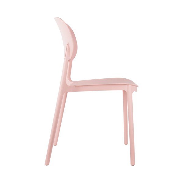 Scaune de dining roz-deschis 4 buc. din plastic Cheer – Leitmotiv-image-3
