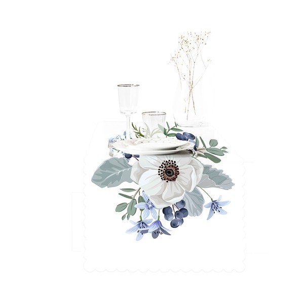 Napron de masă 40x130 cm Blue Rose – Minimalist Cushion Covers-image-2