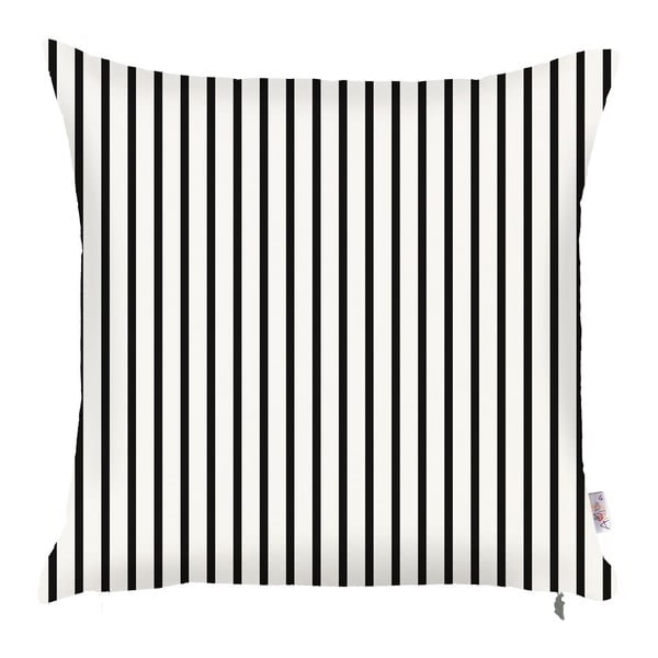 Faţă de pernă Mike & Co. NEW YORK Pinky Light Stripes, 43 x 43 cm, alb - negru