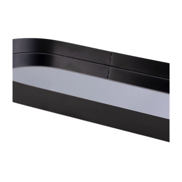 Tavă cu oglindă fumurie PT LIVING Oval, lățime 18 cm, negru-image-1