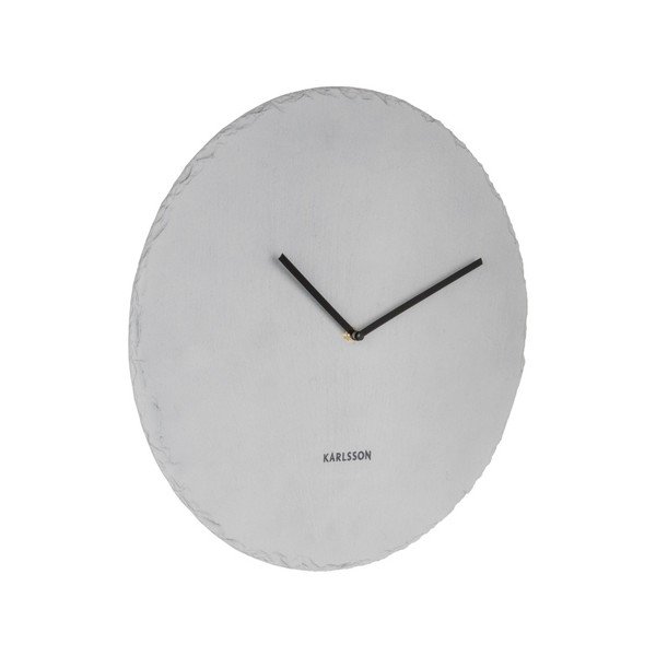 Ceas de perete din ardezie Karlsson Slate, ⌀ 40 cm, gri-image-2