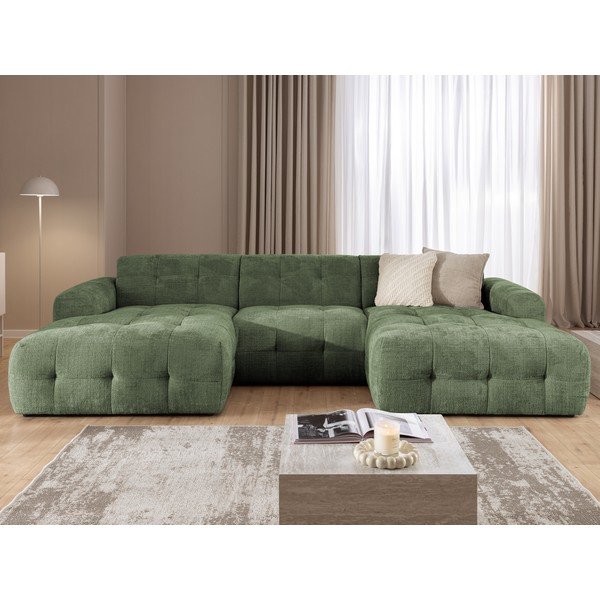 Colțar verde (în formă de "U"/cu șezlong) Melva – Ropez-image-2